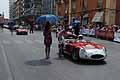 Miss ombrellino che affianca la Fiat Patriarca 1100 Sport alla guida Valerri Peppino al Gran Premio di Bari 2011